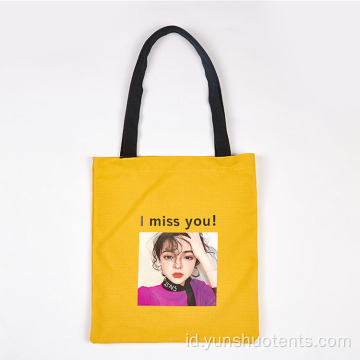 Katun Kanvas Kustom Digital Print Canvas Tote Bag